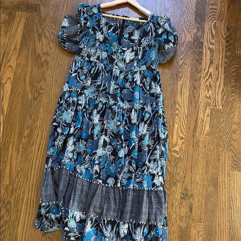 ULLA JOHNSON Nora floral cotton midi dress size 8 - Picture 7 of 7